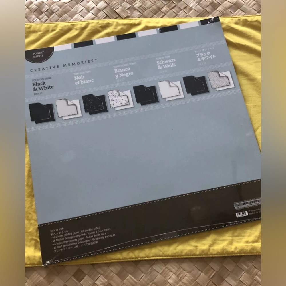 Creative Memories Tone On Tone Black and White 12x12 Sealed 2009